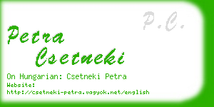 petra csetneki business card